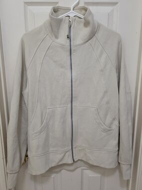 Lululemon Women's Cream Full-Zip High-Neck Jacket